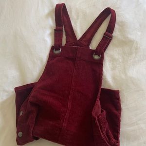 Corduroy Shortalls - Wine/Oxblood